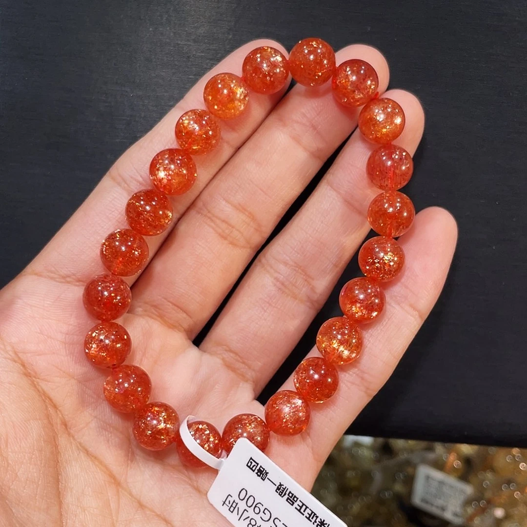 未镶嵌长石手链高品金太阳8.9mm