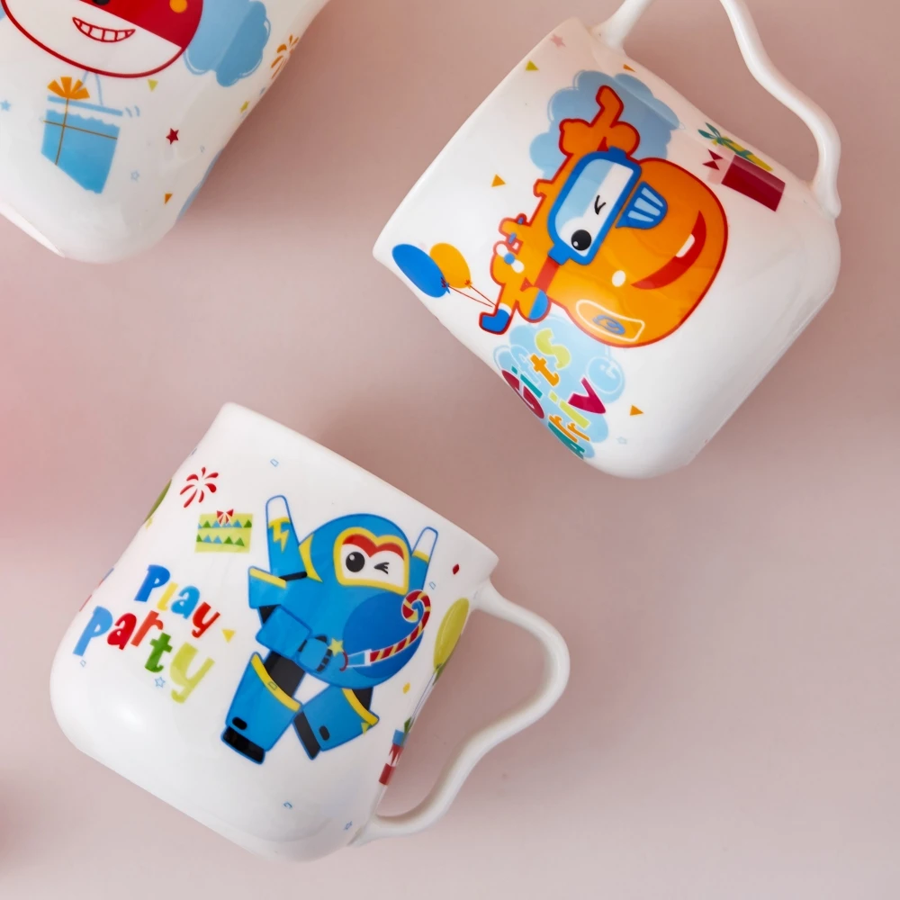 飞侠联名款陶瓷马克杯喝水杯牛奶杯果汁杯家用可爱儿童杯子