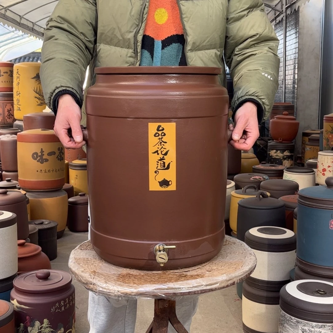 紫砂茶叶罐30升龙头款