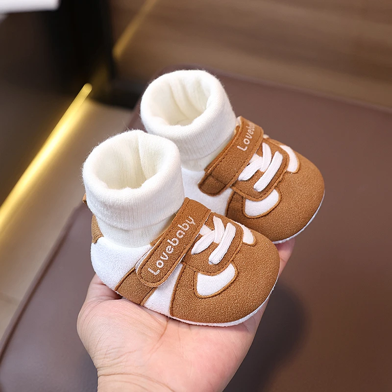 0-1岁春秋季新生婴儿男女宝宝软底学步前鞋袜防滑不掉跟6-12个月3