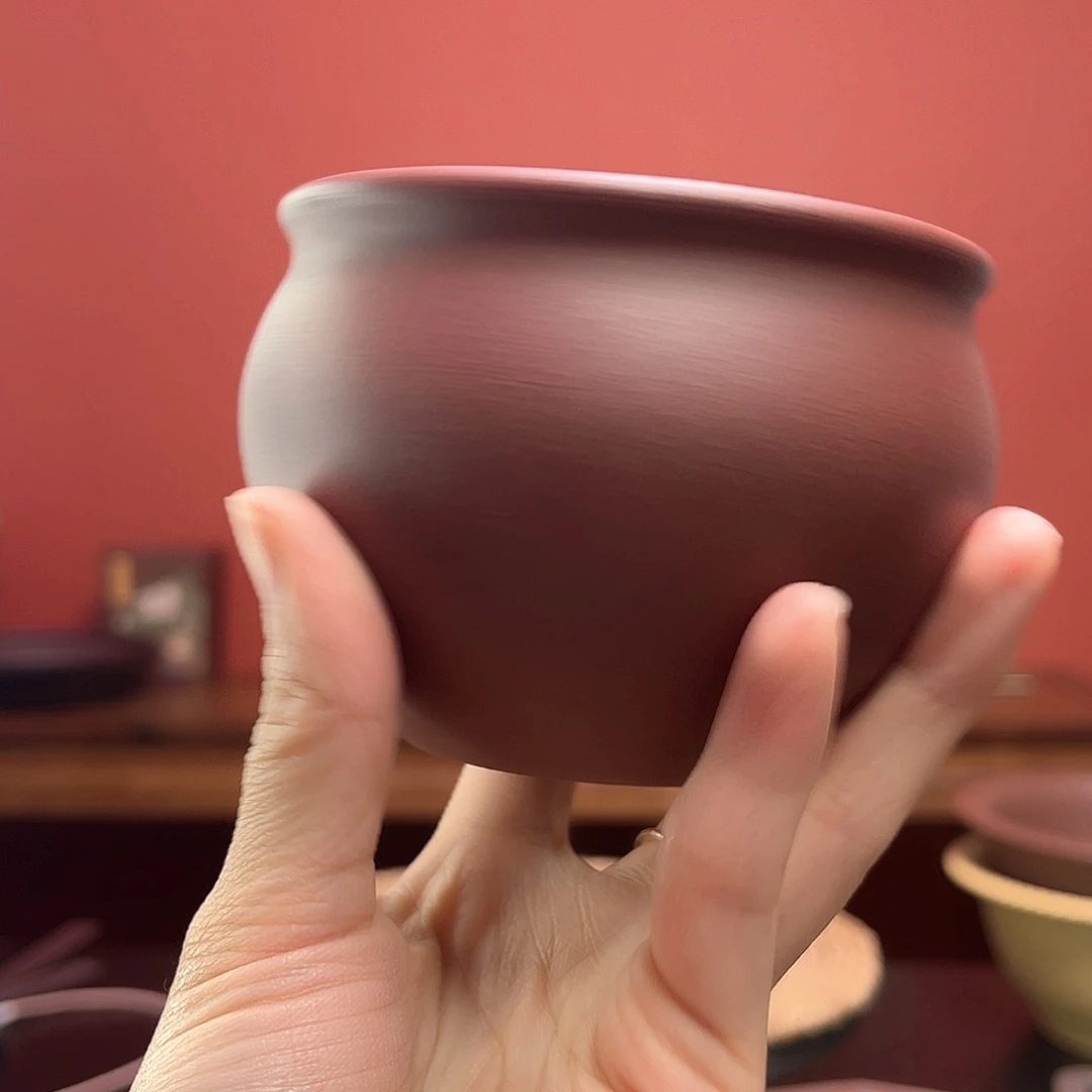 紫砂花盆金***鲤紫砂主人杯