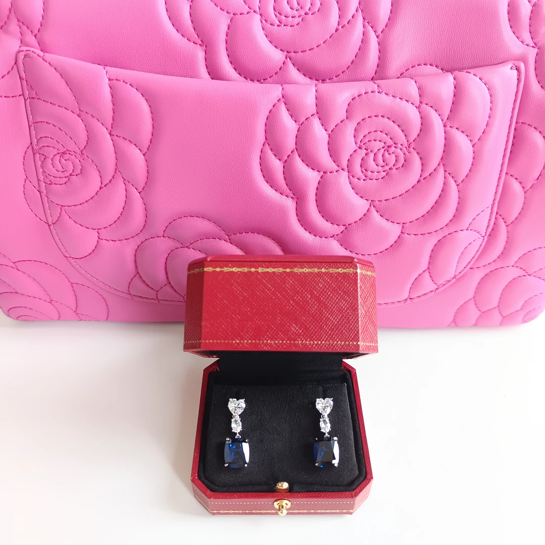 2803耳钉--蓝--精工蓝耳钉赠礼盒