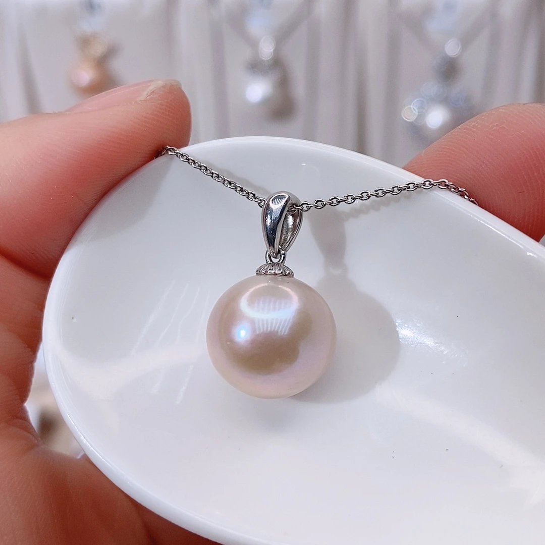 颈饰银S925镶嵌淡水珍珠