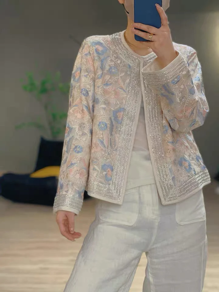 南油朱朱重工刺绣高货外套986