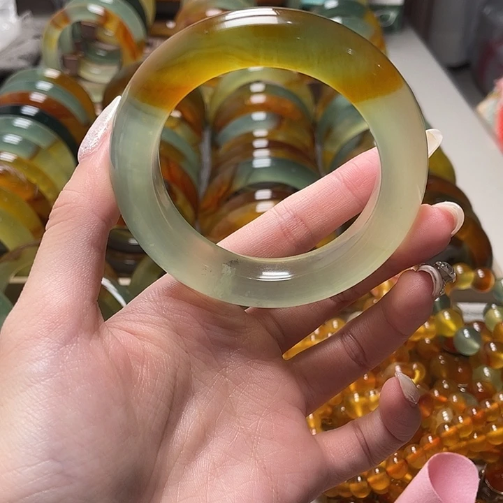 蛇纹石玉未镶嵌手镯56.5