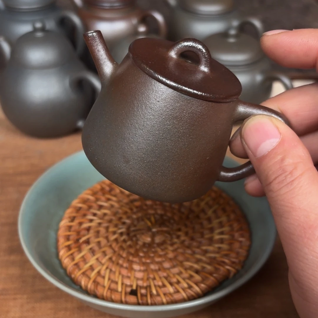 茶壶紫砂小品柴烧