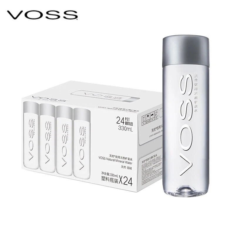VOSS芙丝天然矿泉水弱碱性水饮用水高端会议接待招待水330ml*24瓶