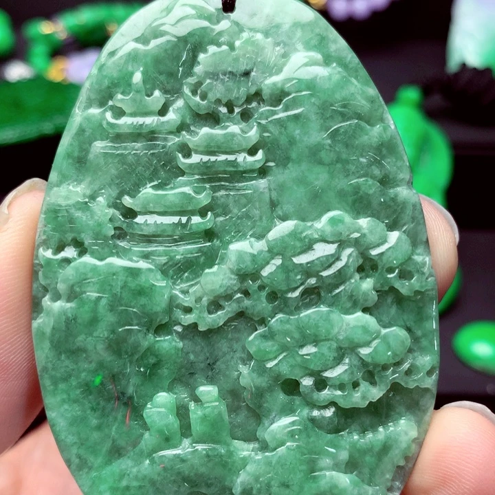 翡翠未镶嵌吊坠(不含链)