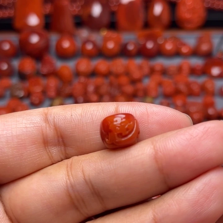 南红玛瑙未镶嵌配饰赤龙老型11.8mm