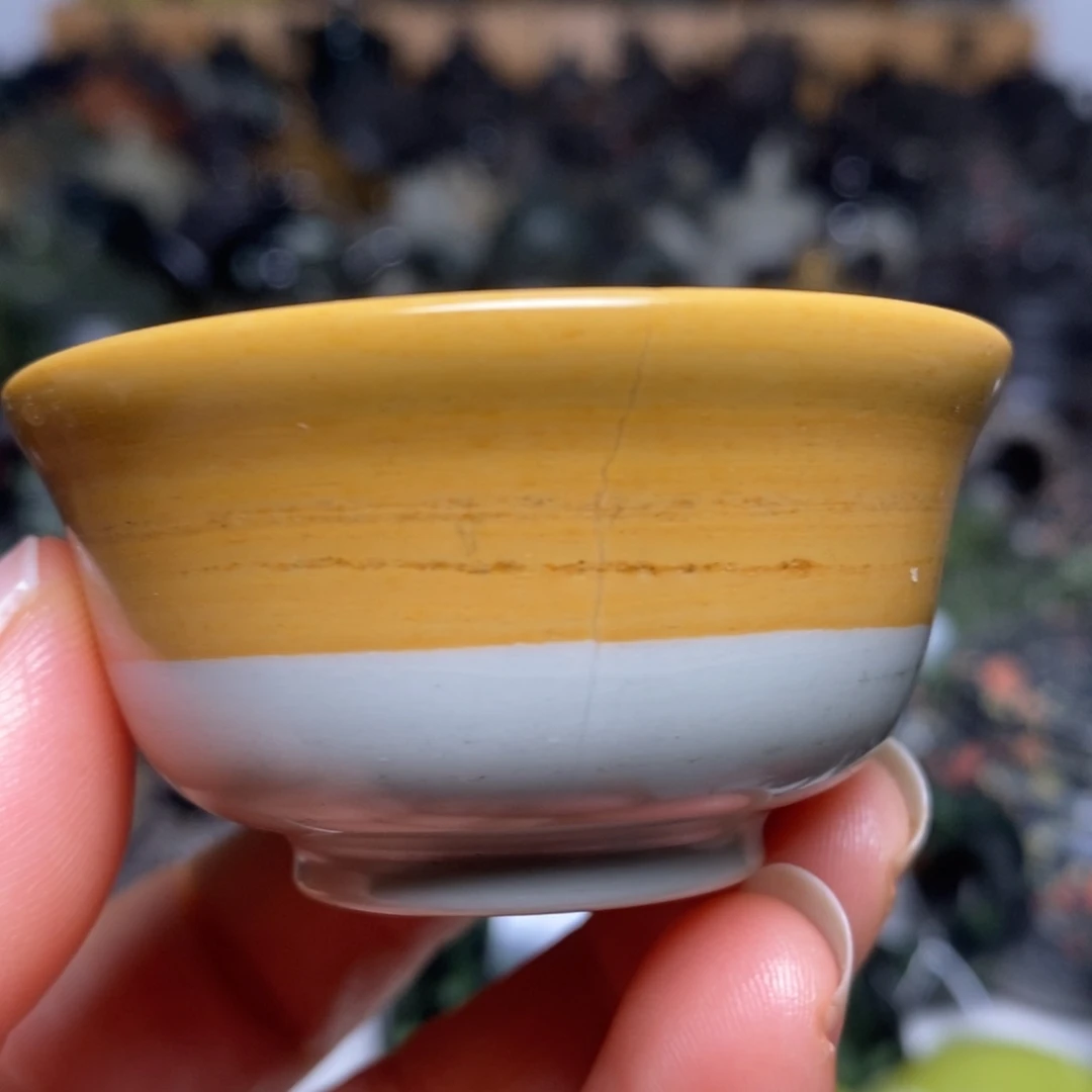 松花石福利款翻边杯石线