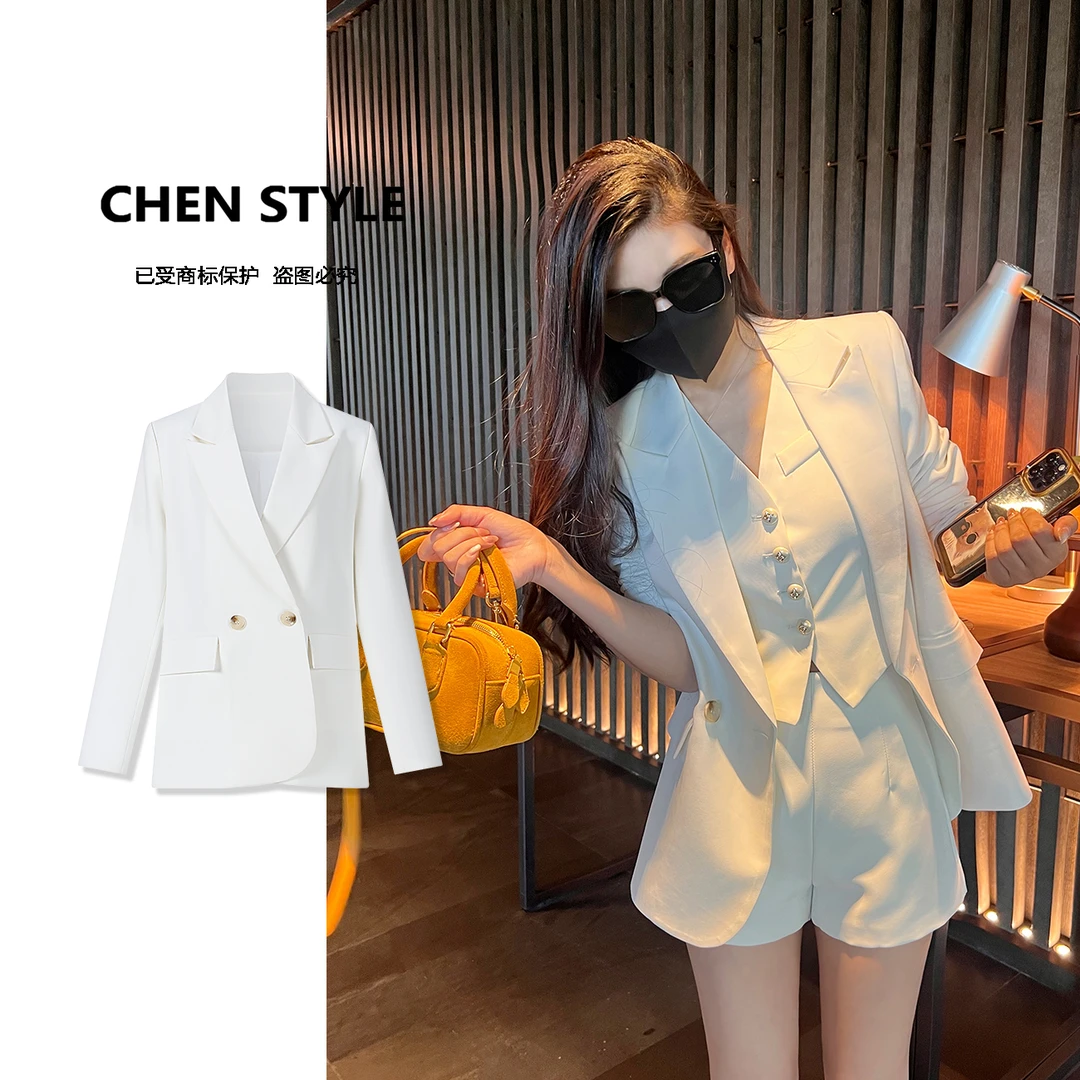 楚楚君【霸道女总】春款宽松高级感高定净版气质西装外套WT55947