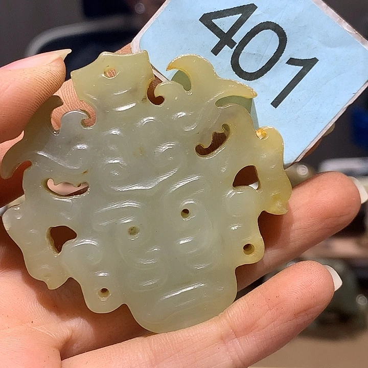 金***平和田玉未镶嵌挂件