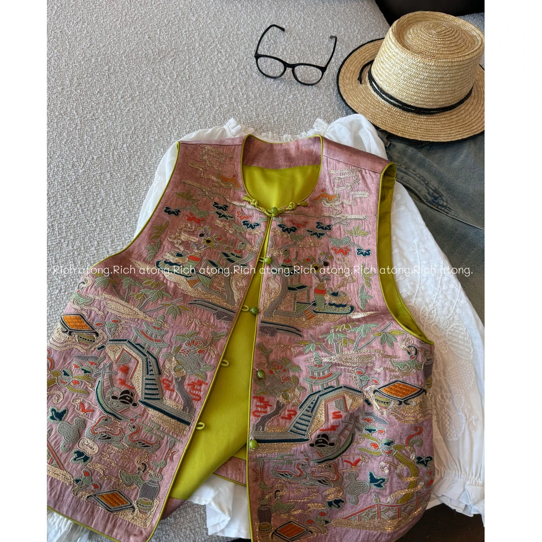 atong/阿彤-【岁岁晚】-2025 新中式重工刺绣提花马甲