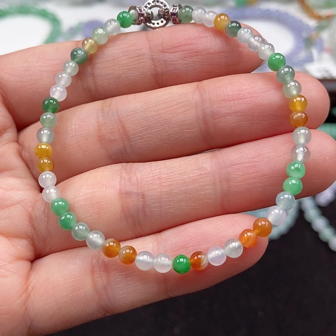 翡翠未镶嵌手串卡3.6