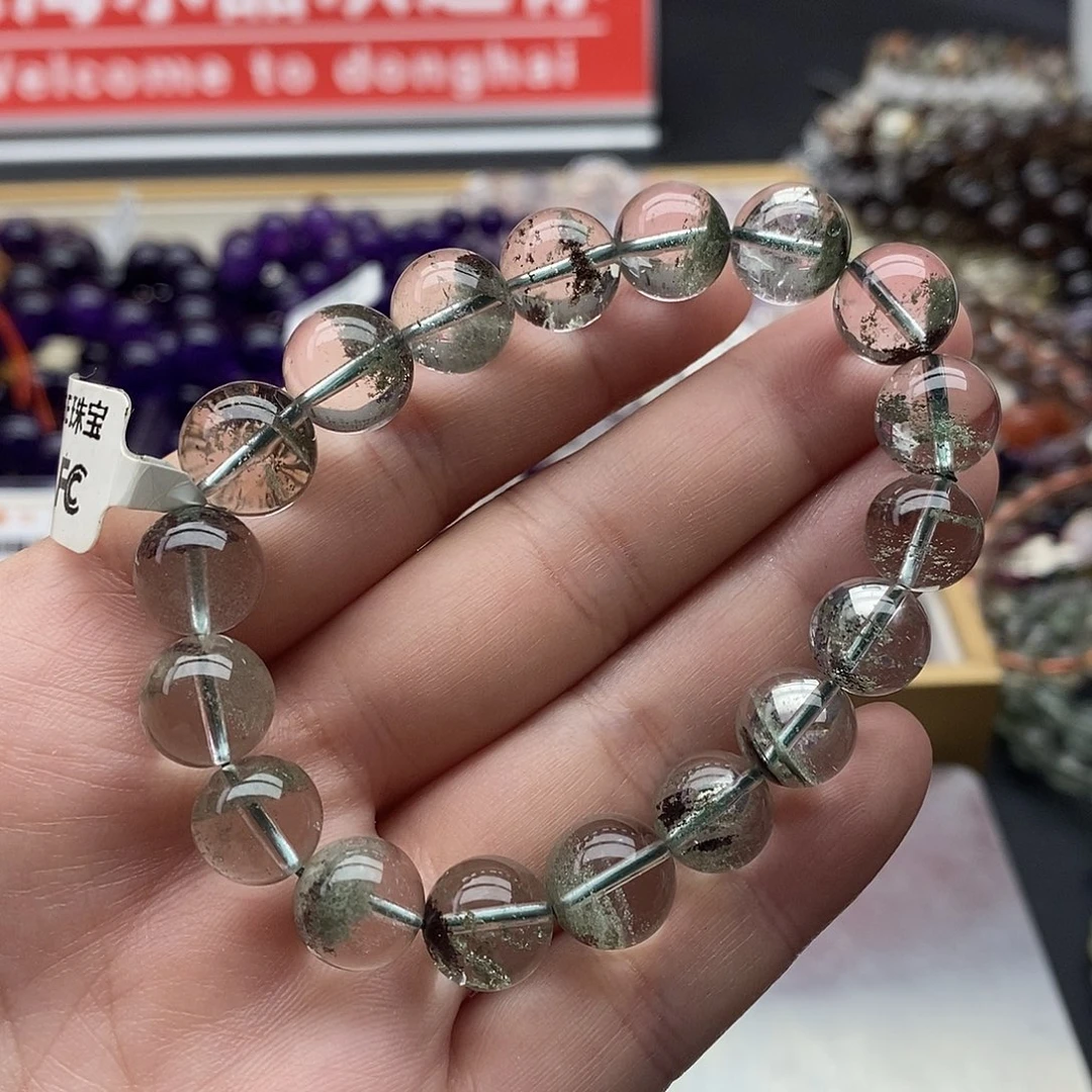 未镶嵌手链水晶绿幽灵10+