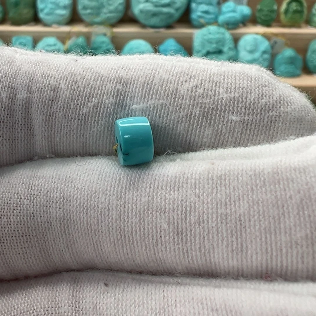 未镶嵌绿松石直切珠 6.6x4.6mm