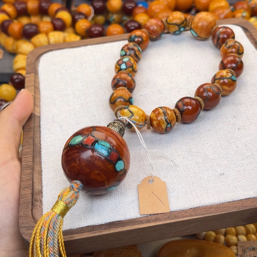 蜜蜡银S925镶嵌裸石蜜蜡X