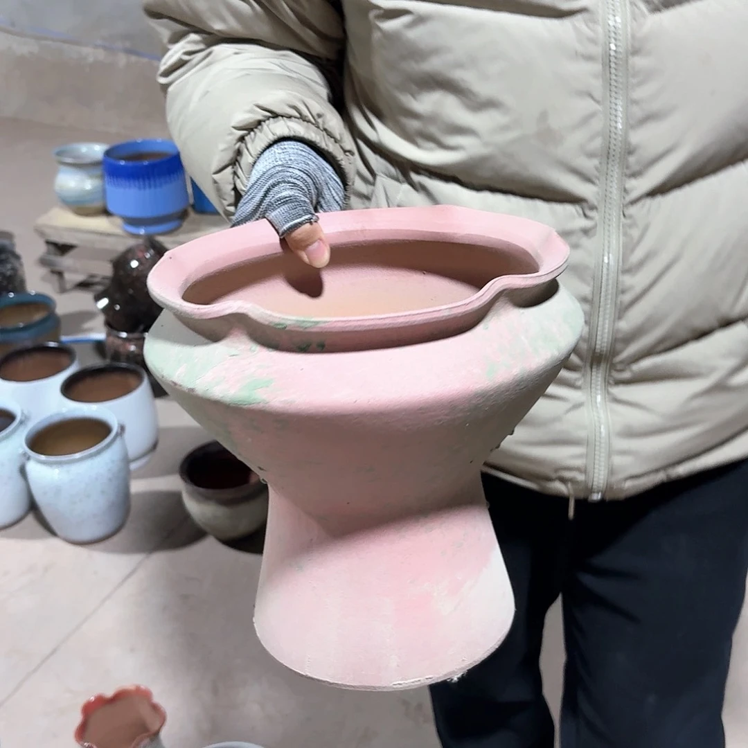 紫砂花盆口24高26一个