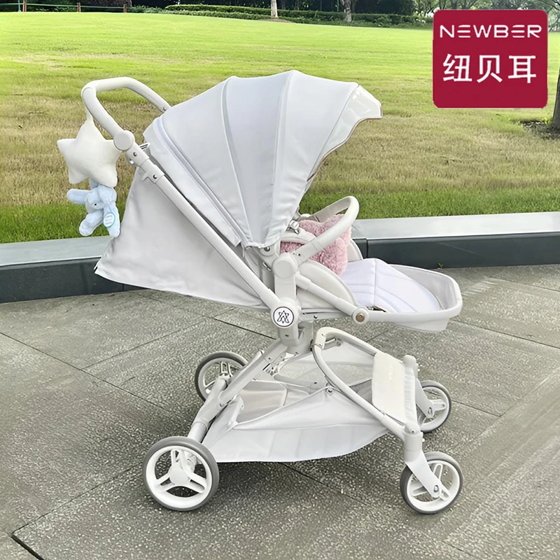newber纽贝尔婴儿车高景观可坐可躺轻便360度转向车 宝宝溜娃推车
