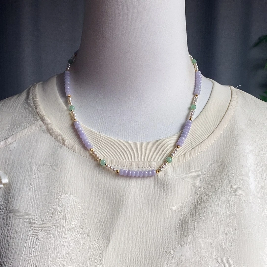 翡翠未镶嵌项链项链