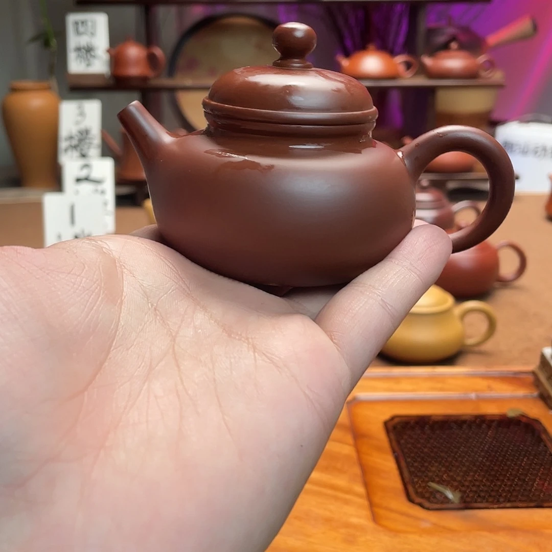 紫砂茶壶江*锋容天壶120cc手拉壶