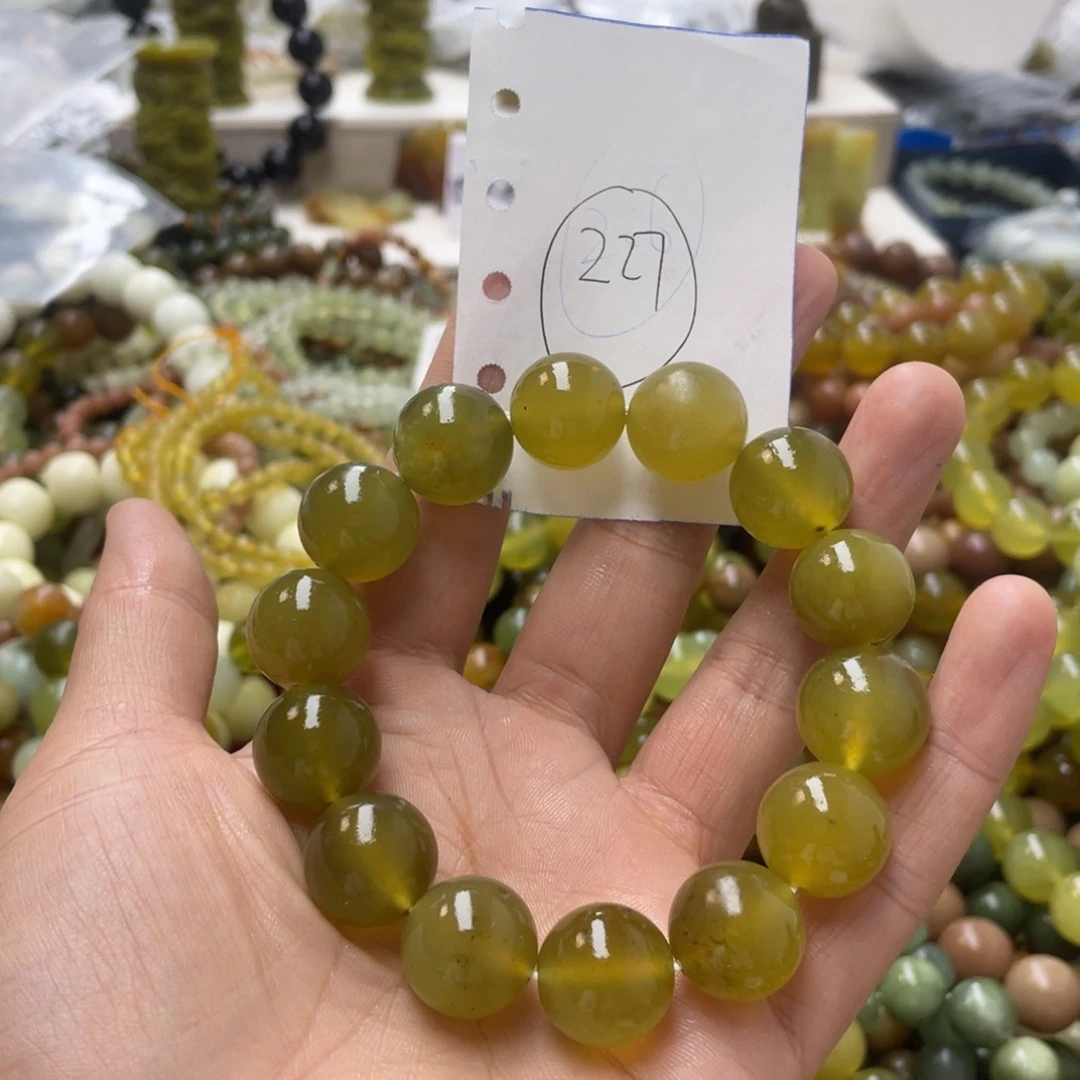 蛇纹石玉手链合金