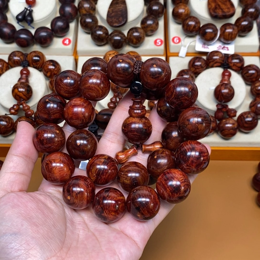 山***红手串/手链黄花梨/降香黄檀