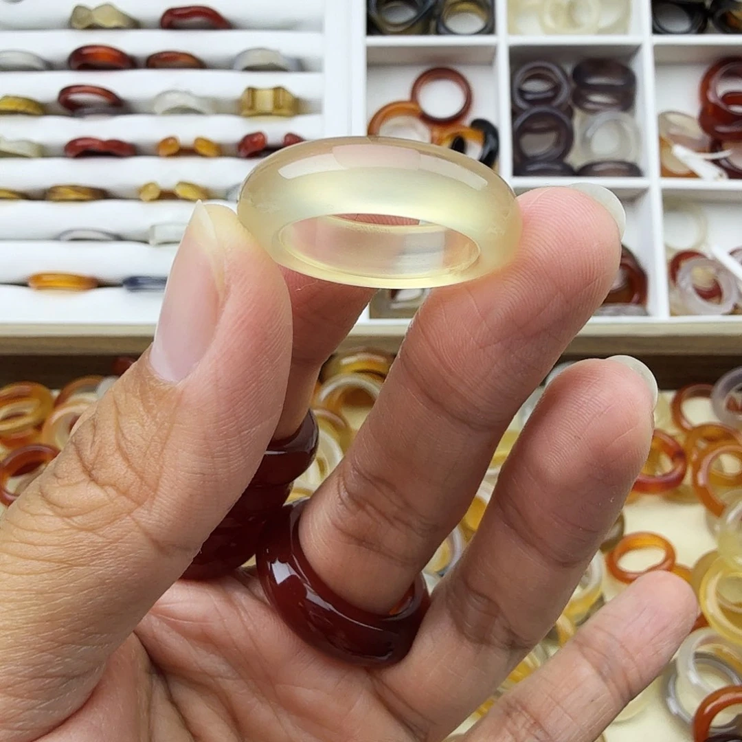 玛瑙/玉髓戒圈未镶嵌漫*福利