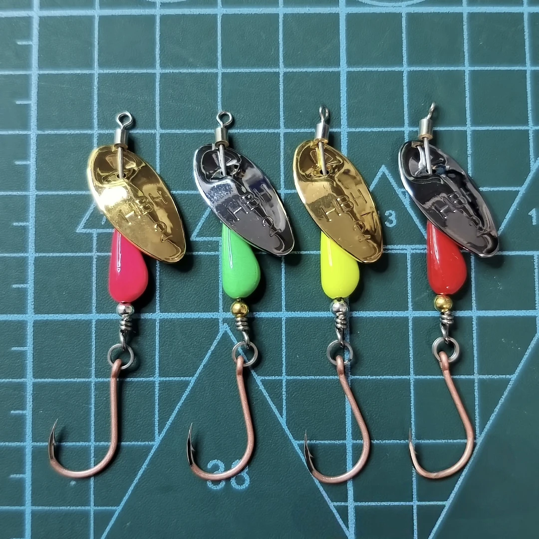 飞旋复合旋转3g鳟鱼鲈鱼翘嘴马口微物溪流路亚饵飞旋马口亮片假饵