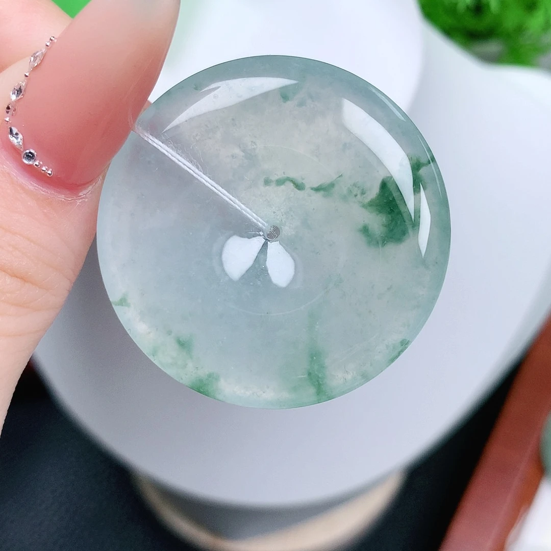 翡翠未镶嵌颈饰平安36.3-5.7