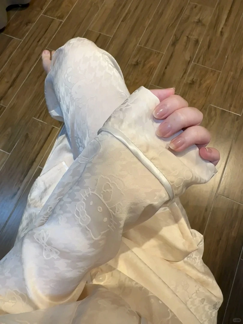 【甜美kitty猫】纯欲甜美长袖冰丝睡衣女套装春夏季2025套装家居服