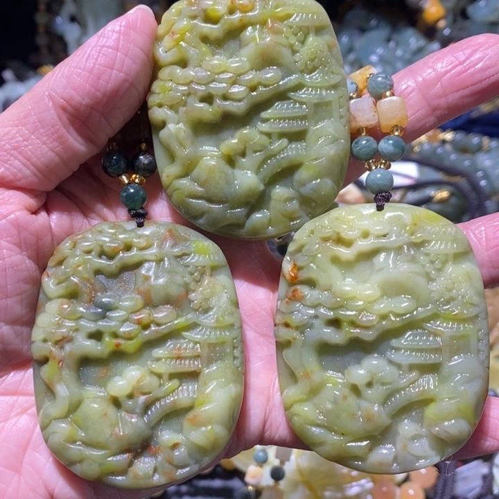 岫玉岫玉吊坠未镶嵌