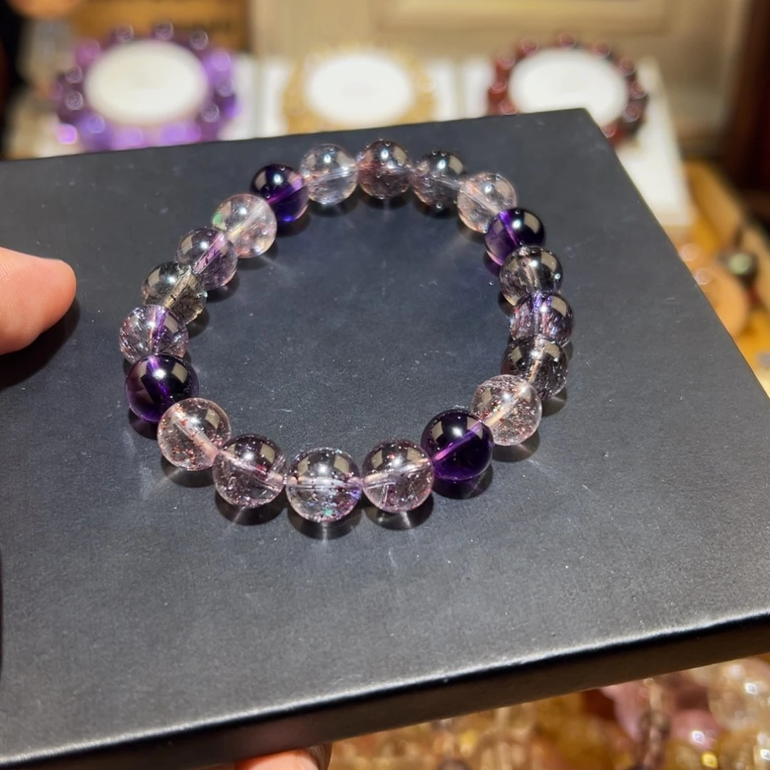 水晶手串未镶嵌逗***?手串不退不换