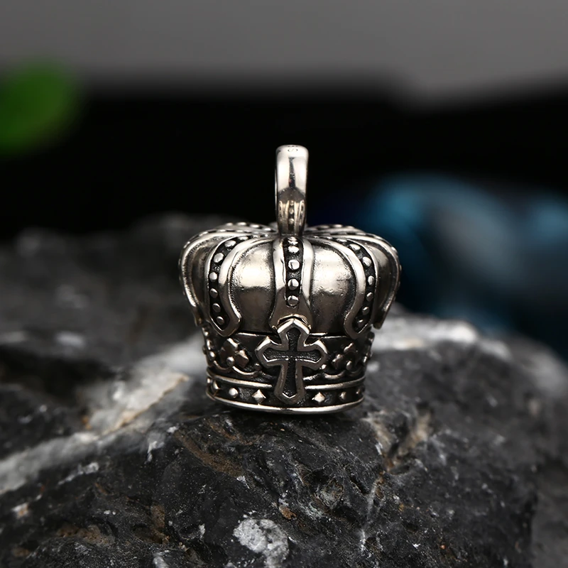 吊坠925银 皇冠礼物盒吊坠 百搭项链流行挂坠