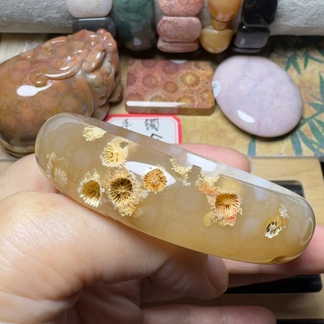 硅化玉55.8糖骨骼和糖白花未镶嵌忆***年