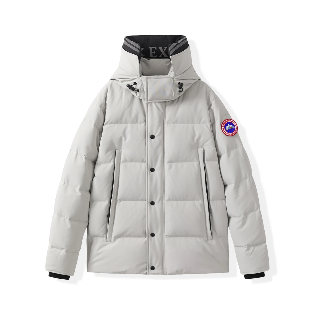 《李易行》加拿大风90白鹅绒三放御寒保暖高蓬松情侣连帽羽绒服2379