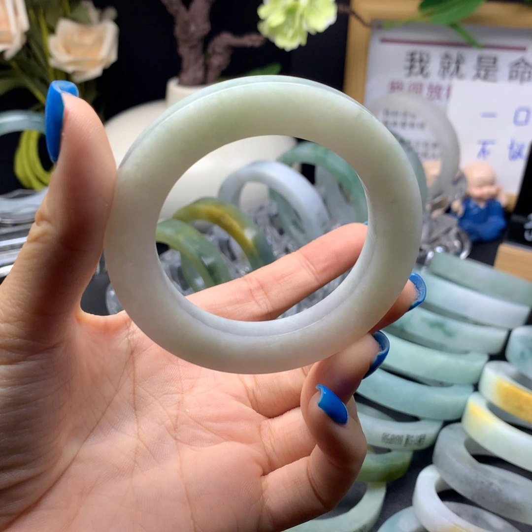 定制翡翠未镶嵌手镯51-58