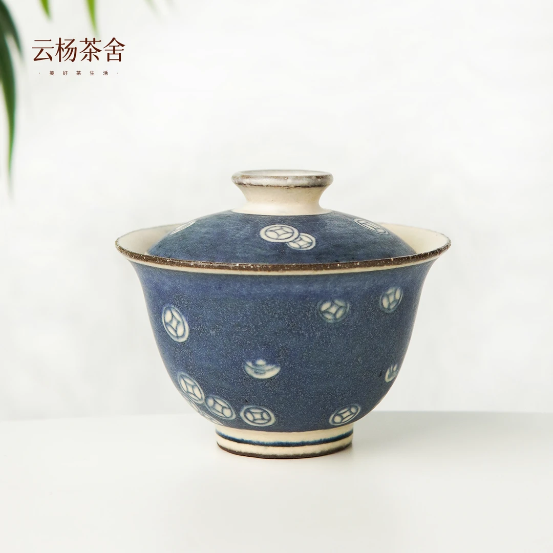 【高端景德镇】设计款 招财进宝 葫芦二才盖碗 容量约110cc