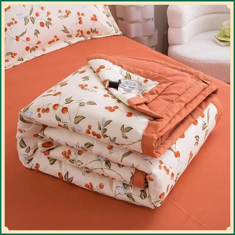 【2025夏季爆款】相思红豆母婴级别夏凉被单双人宿舍被子薄款【大韵】