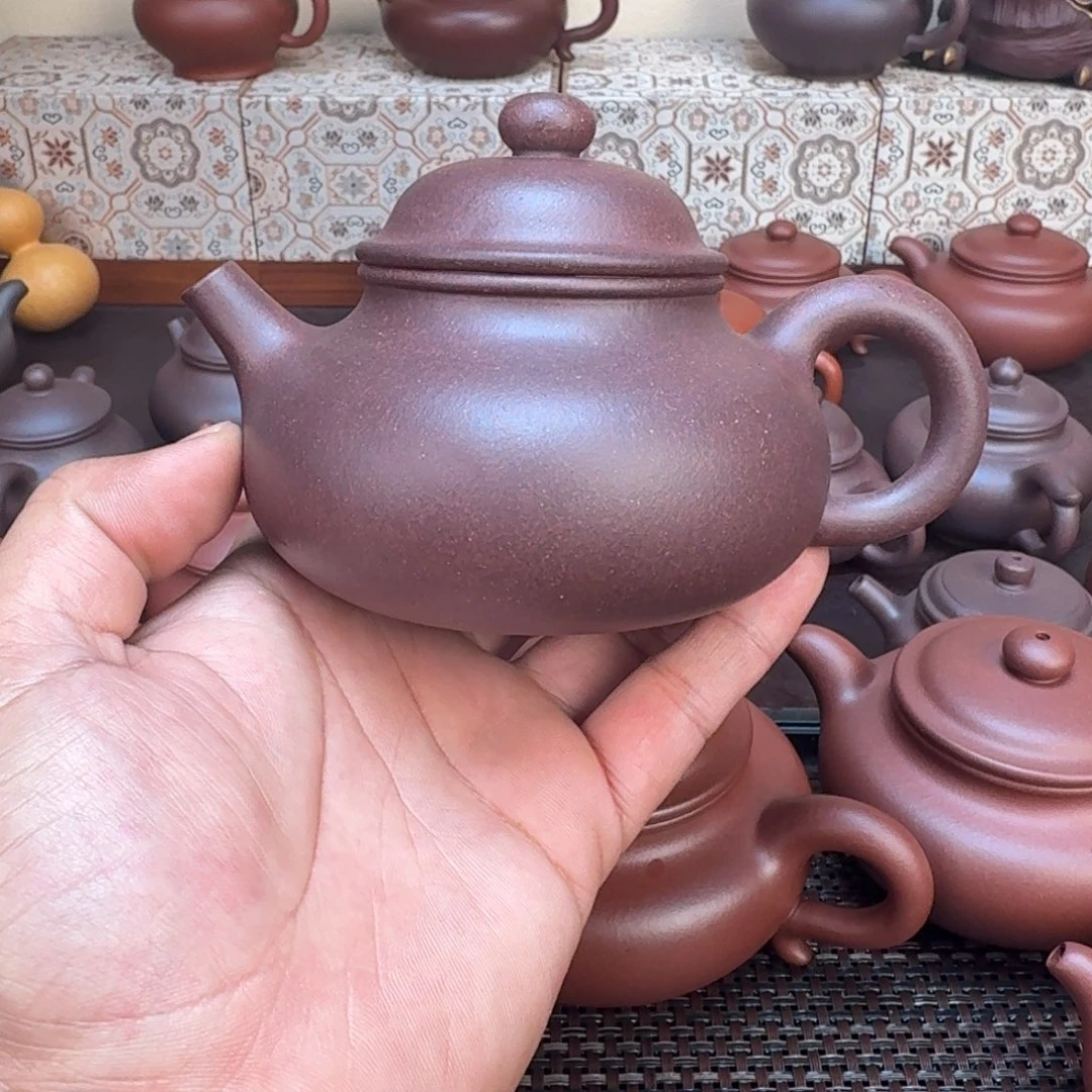 用***7紫砂茶壶原矿紫泥容天240cc