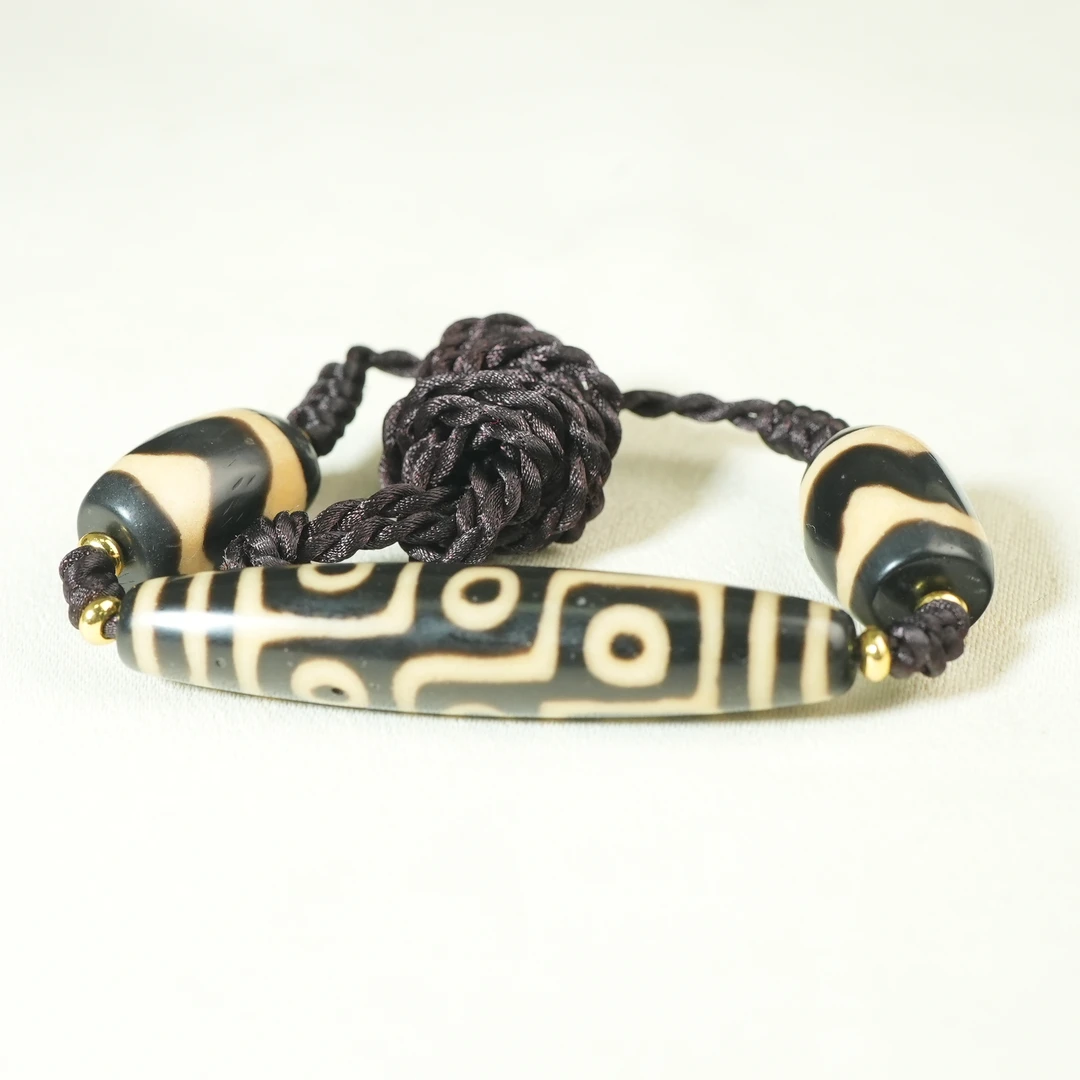 清代九眼料珠编绳项链【古珠精选】AAJJ2502151015