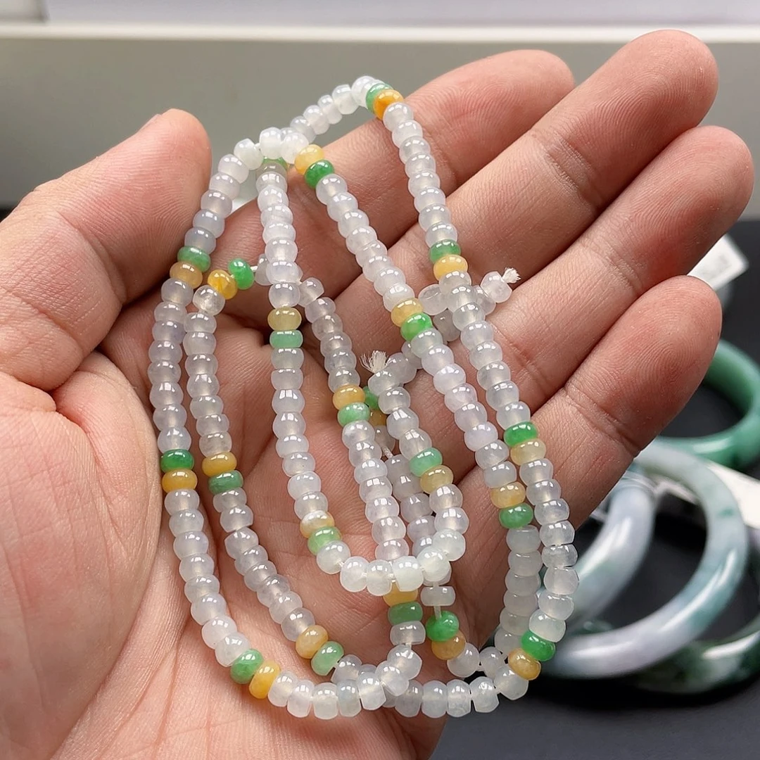 翡翠未镶嵌颈饰翡翠珠串全3