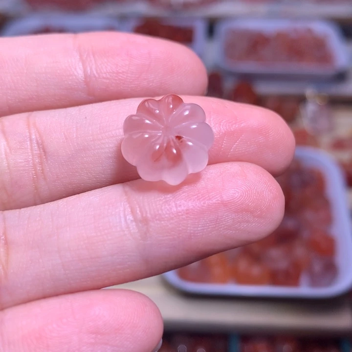 南红玛瑙未镶嵌珠宝半成品南瓜珠