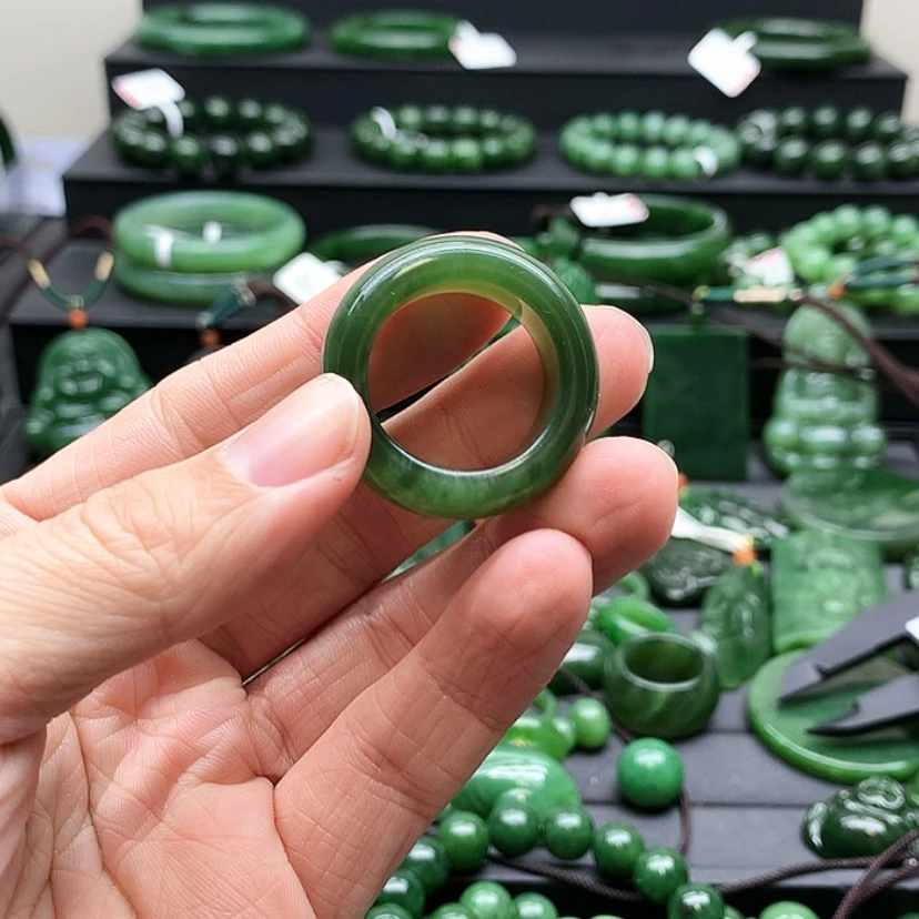 【闪购商品】和田玉（碧玉）戒指未镶嵌智*者