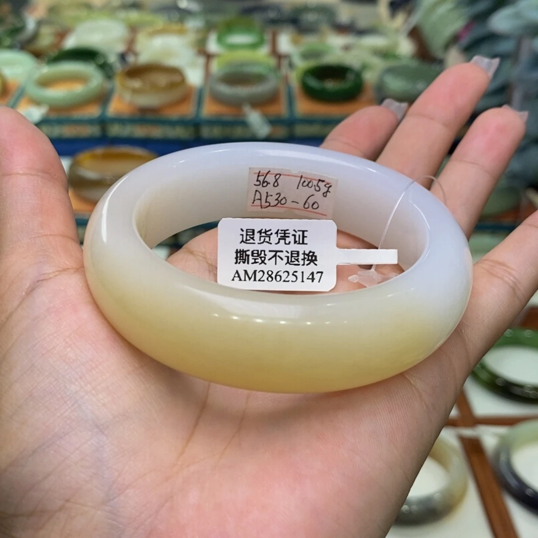 未镶嵌手镯和田玉和田玉且末糖白57