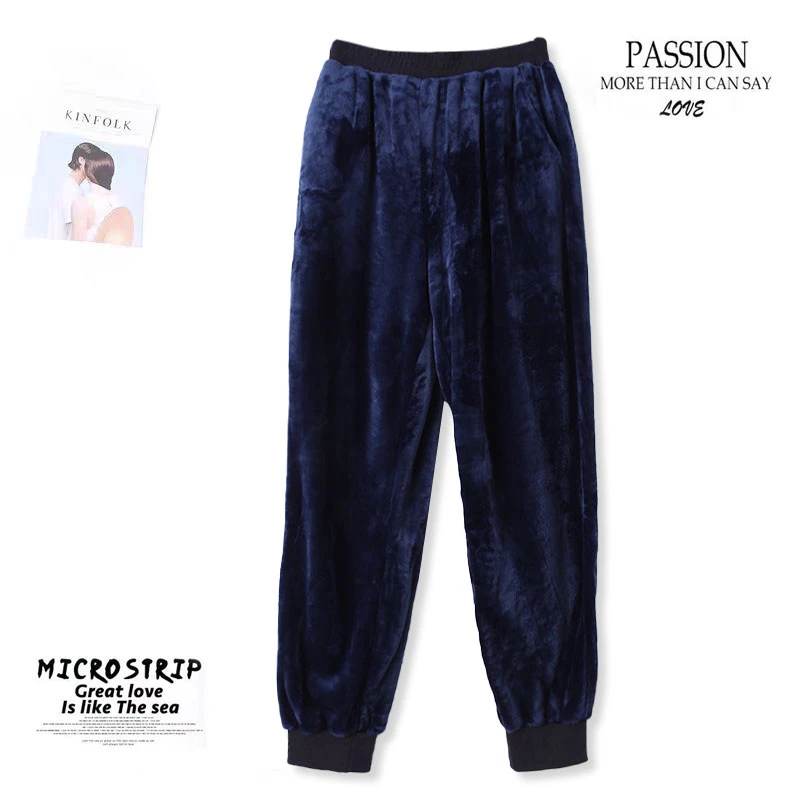 春季男士家居裤松紧腰睡裤保暖束脚裤00056亲肤软糯舒适可外穿