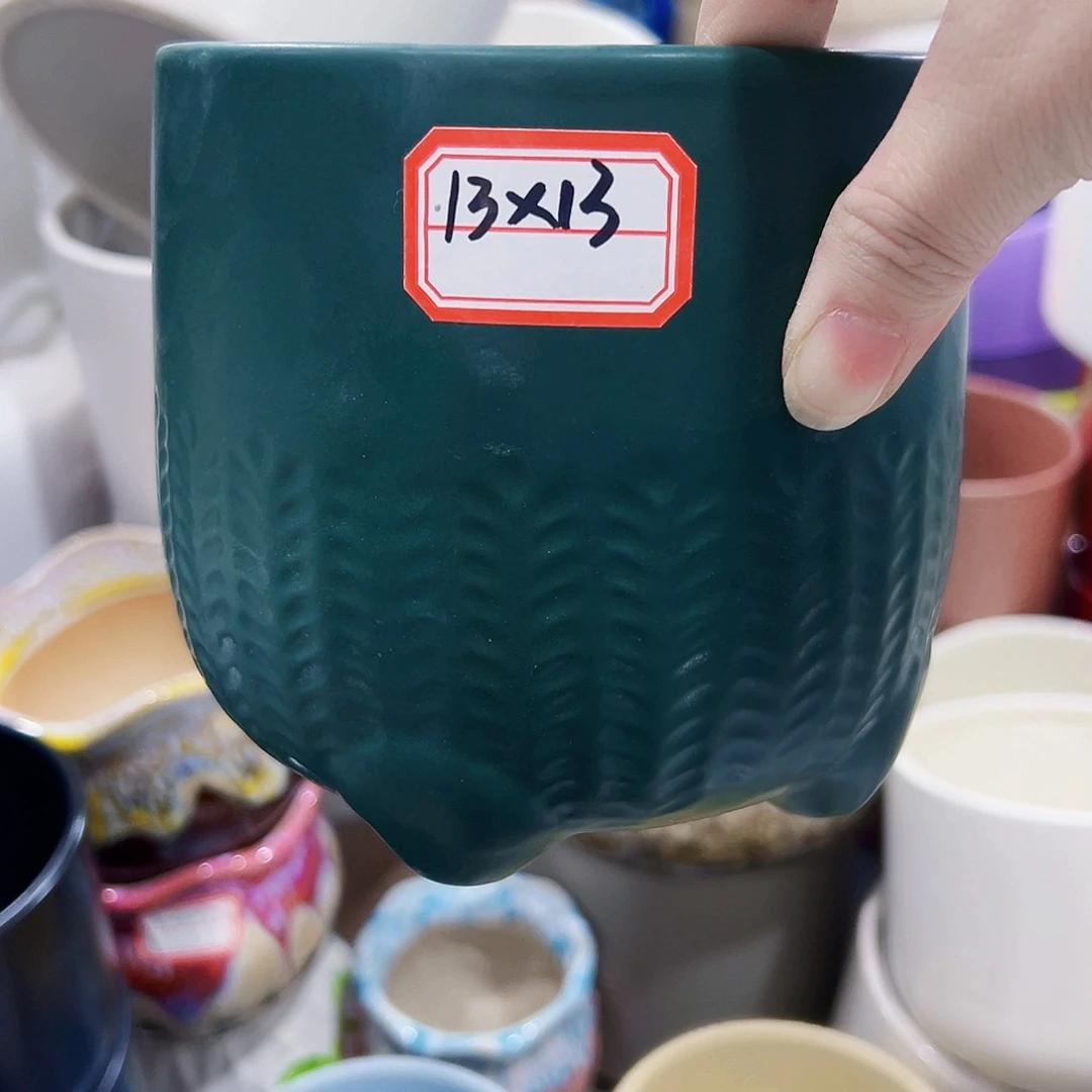 外贸尾单陶瓷花盆凑单10米包邮