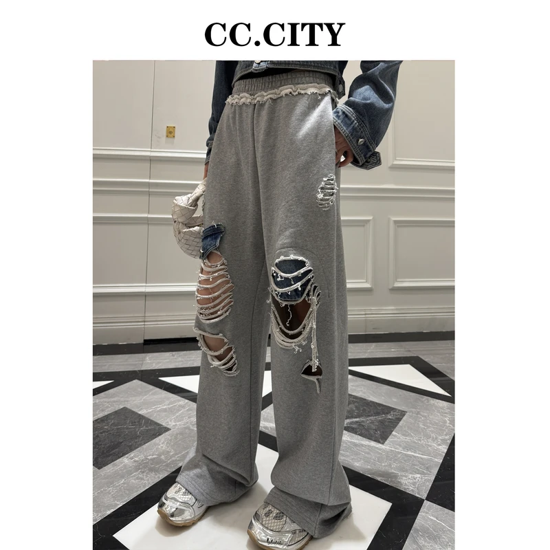 【蔡丽丽&添羽】时尚高级百搭休闲裤6x622