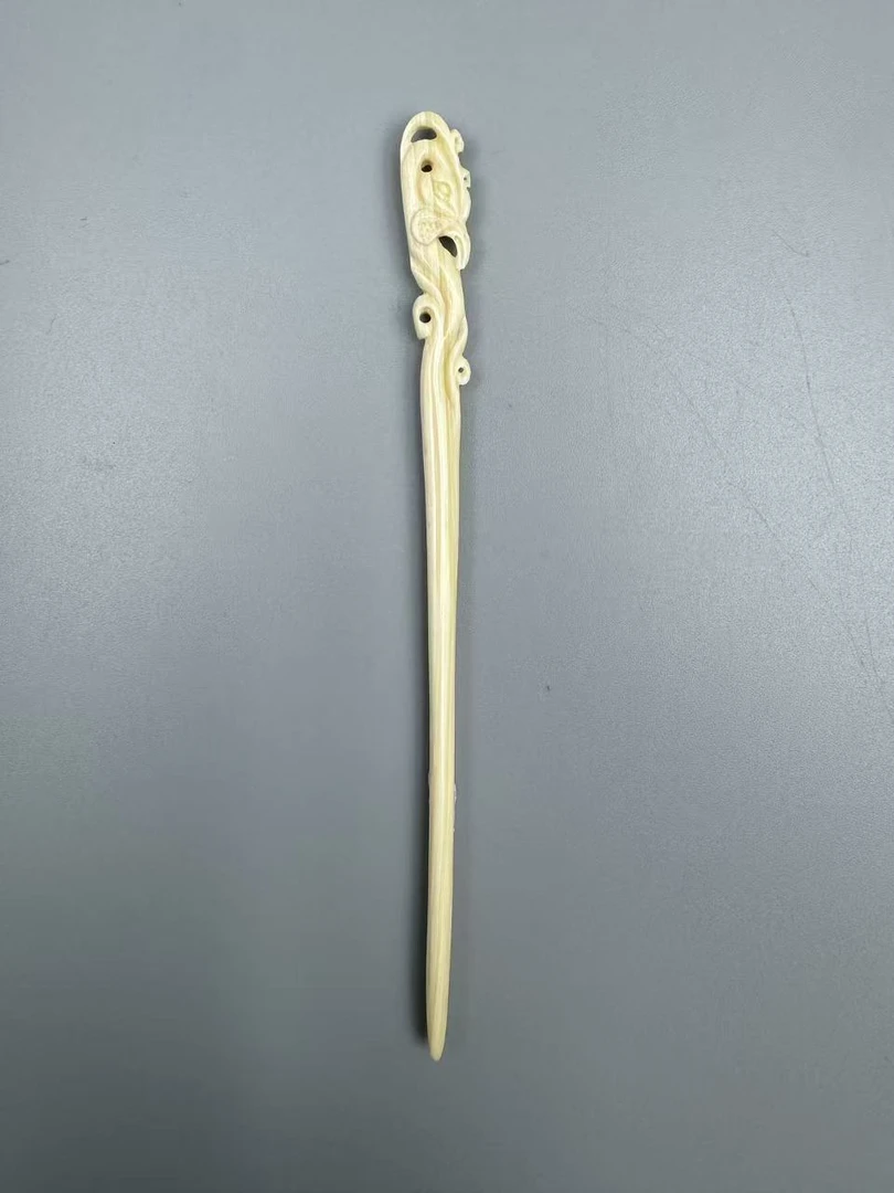 m50301 天然猛犸牙发簪簪子 凤头簪 长度112.4*8mm