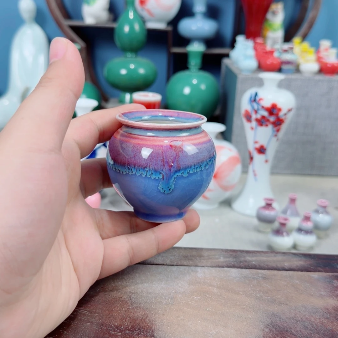 陶瓷手工小花器摆件